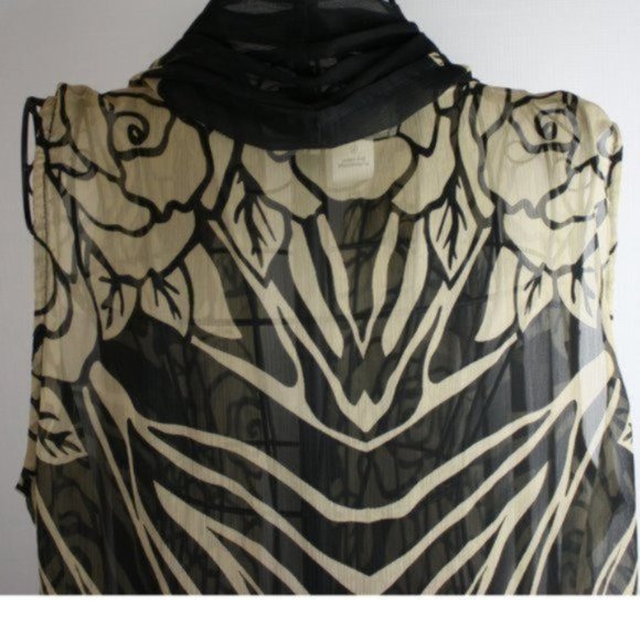 NWOT Sheer Open Front Waterfall Vest - Picture 4 of 9